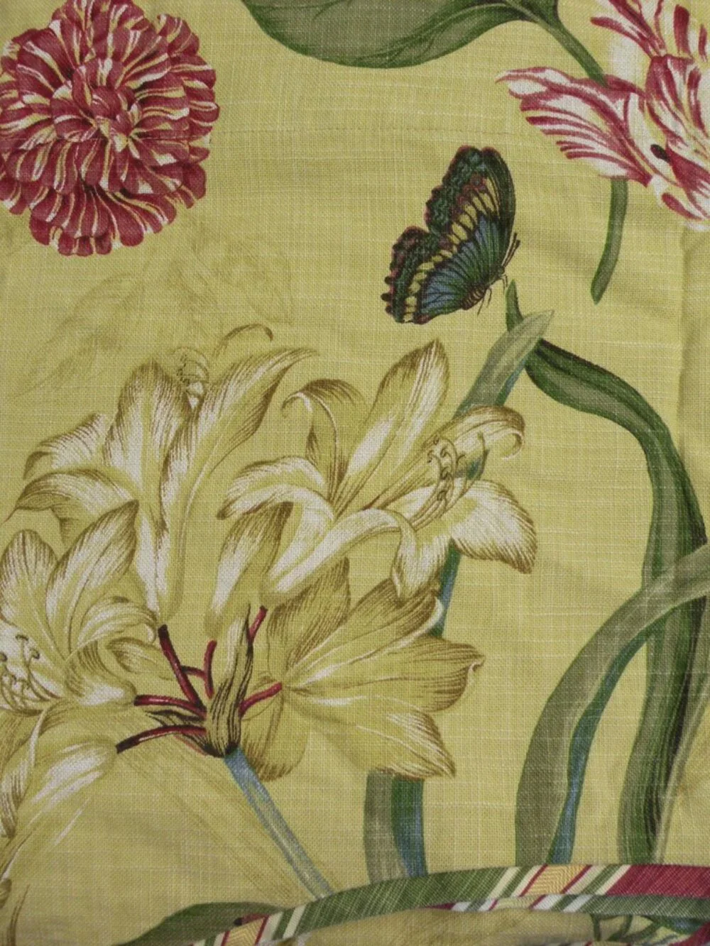 Waverly window valences curtain toppers butterfly floral set of 2